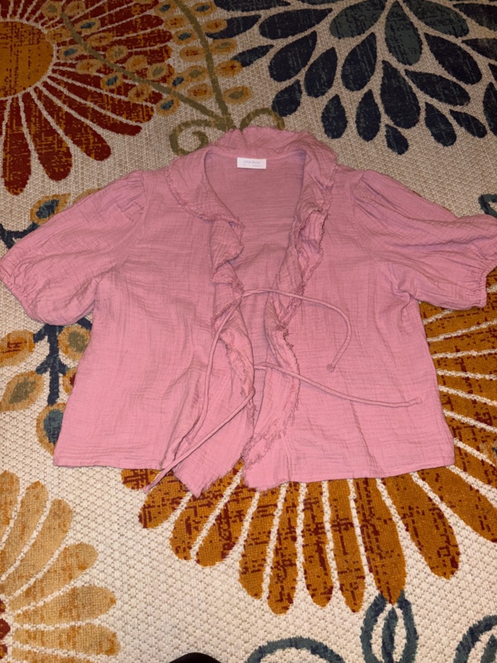 Aritzia Little Moon AirPlush Cotton™ Hydrangea Blouse size small